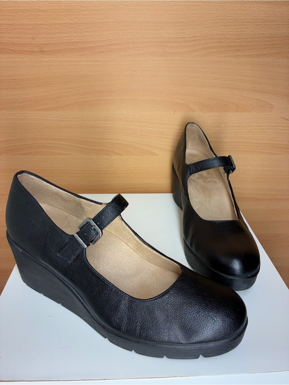 SOUL Naturalizer Black Mary Jane Wedge Shoes, size 11 Wide